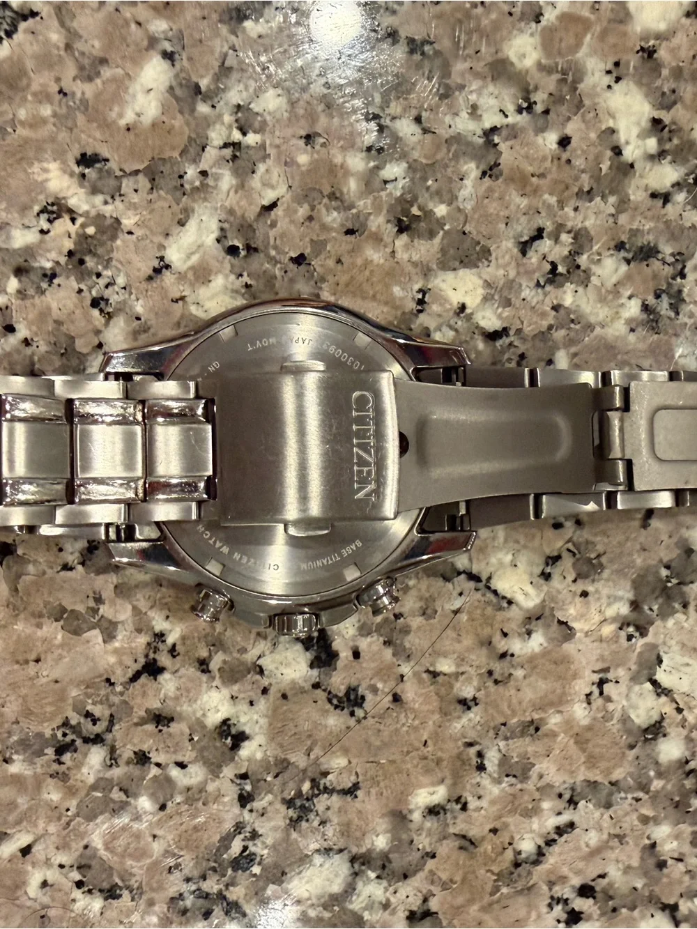 Citizen Titanium Chronograph Watch - Blue and Silver Dial